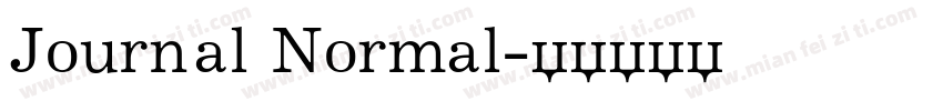 Journal Normal字体转换